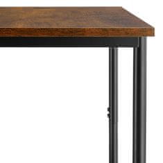 tectake Odkladací stolík Yonkers 38,5x30x51,5cm - Industrial tmavé drevo