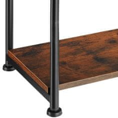 tectake Odkladací stolík Yonkers 38,5x30x51,5cm - Industrial tmavé drevo
