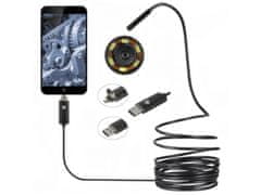  Endoskopická kamera + LED, 5m kábel, Android E-024