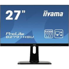 VERVELEY Obrazovka pre PC, IIYAMA ProLite B2791HSU-B1, 27 FHD, TN panel, 1ms, 75Hz, VGA / DisplayPort / HDMI