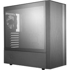 VERVELEY COOLER MASTER NR600 PC herná skriňa (ATX, 1x okno z tvrdeného skla, 2x 120 mm ventilátory), čierna
