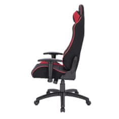 Nastaviteľná herná kancelárska stolička SPEED, umelá čierna, D 69 x D 59 x V 127/135 cm
