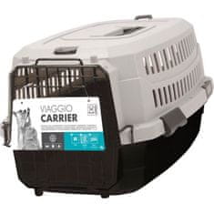 VERVELEY Prepravný kufor M-PETS Viaggio Carrier M, 68x47,6x45cm, čierno-sivý, pre psov