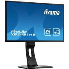 VERVELEY Obrazovka pre PC, IIYAMA ProLite XB2481HS-B1, 24 FHD, TN panel, 2ms, DVI-D / VGA / HDMI