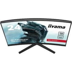 iiyama Zakrivená herná obrazovka pre PC, IIYAMA G-Master Red Eagle G2466HSU-B1, 23,6 FHD, VA panel, 1 ms, 165 Hz, HDMI / DisplayPort, FreeSync