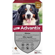 Advantix ADVANTIX 6, Pre veľmi veľké psy od 40 do 60 kg, 6 x 6 ml