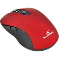 Bluestork Bezdrôtová myš, 2,4 GHz, tlačidlá, červená
