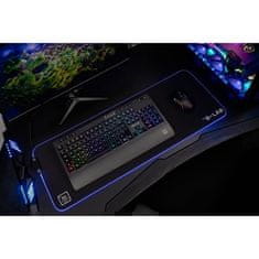 VERVELEY Bezdrôtová herná klávesnica, Membránové klávesy, AXS KEYZ-TITANIUM, Opierka dlane a kolískový ovládač hlasitosti, RGB osvetlenie + 5 efektov
