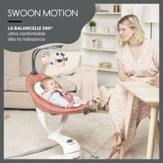 Babymoov Babymoov Swoon Motion Elektrická detská hojdačka, 360° sedadlo, terakota