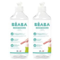 Béaba BÉABA Sada 2 tekutín na umývanie riadu, bez vône, prírodného pôvodu a biologicky odbúrateľné, vyrobené vo Francúzsku, 500 ml