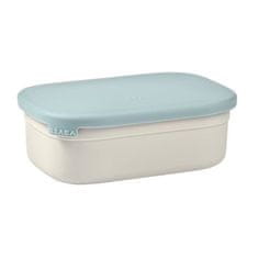 Béaba BEABA, nerezový box na obed pre deti, silikónové veko a ochranný kryt, zamatová sivá a modrá