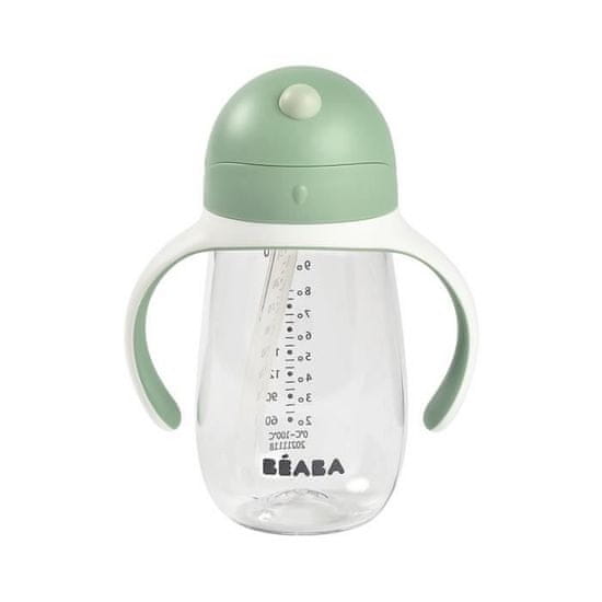 Béaba BEABA, Dojčenská fľaša/tréningový pohár/sliacka 300 ml, šalviovo zelená