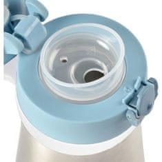 Béaba BEABA, fľaša na vodu z nehrdzavejúcej ocele 350 ml + rukoväť, breeze blue