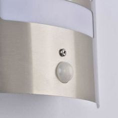 Corep COREP, Exteriérové nástenné svietidlo, Kovový polmesiac, E27-20W, Nikel