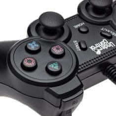 VERVELEY Čierny káblový ovládač pod kontrolou pre systém PS3