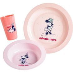Disney DISNEY 3-dielny konfetový box na jedlo Minnie: tanier, miska a pohár, polypropylén