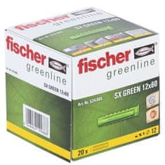 FISCHER FISCHER, Štvornásobná rozperná kotva SX Green 12x60 mm, vyrobená z obnoviteľných zdrojov, Box 20