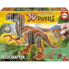 EDUCA EDUCA, Velociraptor, 3D puzzle s príšerami