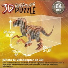 EDUCA EDUCA, Velociraptor, 3D puzzle s príšerami