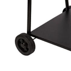 VERVELEY Gril na drevené uhlie JAVA s oceľovou miskou na vozíku, 62x46 cm