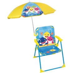VERVELEY FUN HOUSE Detská kempingová stolička so slnečníkom, v 38,5 x š 38,5 x gl. 37,5 cm + dáždnik ø 65 cm, pre deti