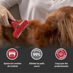  FURminator FURMINATOR, odstraňuje 90 % odumretej srsti, čistenie jedným kliknutím, pre veľmi veľké psy s dlhou srsťou