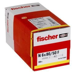 FISCHER FISCHER, NF 6x80/50 hmoždinka s hrubou prírubou a špicatým klincom, Box 100