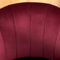 Jedálenská stolička, burgundský zamat, dl. 61,5 x gl. 61 x V 79,5 cm, MANON