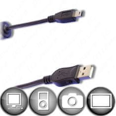 VERVELEY Kábel mini USB B 5 pinov samec / USB A samec