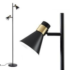 VERVELEY INTERNATIONAL DESIGN Stojacia lampa Lantern s 2 kovovými hlavami, 23x23x160 cm
