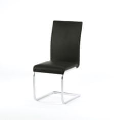 LEA Súprava 2 jedálenských stoličiek, Čierna imitácia, Moderné, Ll. 43 x gl. 56 cm