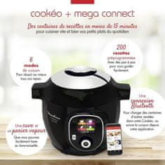 MOULINEX MOULINEX CE859800 COOKEO + Connect Smart Multicooker s váhou a plechom na pečenie, 6 l, 200 receptov, čierna