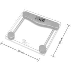 VERVELEY LITTLE BALANCE 8193 SB2 Elektronická váha, Elektronická váha, Priehľadná platforma z tvrdeného skla, 160 kg / 100 g, Transparentná