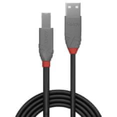 shumee LINDY kábel USB 2.0 typu A na B, Anthra Line, 1 m