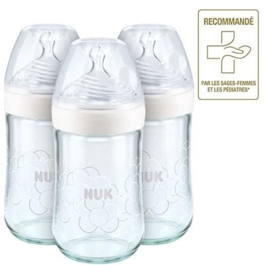 Nuk NUK Sada 3 sklenených fliaš Nature Sense