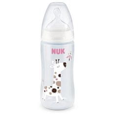 Nuk NUK Serenity+ dojčenská fľaša, široké hrdlo, s reguláciou teploty, 300 ml, 0-6 mesiacov, Zyrafa