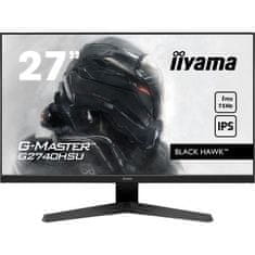 iiyama Obrazovka pre hráčov PC, IIYAMA G, Master Black Hawk, 27 FHD, IPS panel, 1 ms, 75 Hz, HDMI / DisplayPort, AMD FreeSync