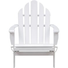 Skladacia záhradná stolička z akácie FSC, 72,5 x 89,5 x V 94 cm, biela