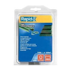 Rapid Sieťová sponka VR22 Rapid Agraf, zelená s plastovým povlakom, 1100 sponiek