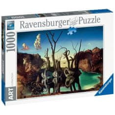 Ravensburger Ravensburger, Zberateľské puzzle 1000 dielikov, Labedy odrážajúce sa v slonoch / Salvador Dalí