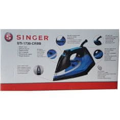 SINGER SINGER STI-1730, žehlička, proti usadzovaniu vodného kameňa, horizontálne a vertikálne naparovanie, 2400 W, nerezová doska