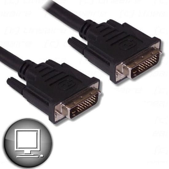 VERVELEY Samec / samica DVI-D Dual Link kábel 2 m