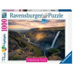 Ravensburger Ravensburger, Puzzle 1000 prvkov, Vodopád Háifoss, Island (najzaujímavejšie diely puzzle)