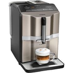 Siemens SIEMENS TI353204RW Auto EQ.300 kávovar, 1300W, 15 barov, 5 nápojov, 250g nádoba na zrnkovú kávu, technológia iAroma, sivá