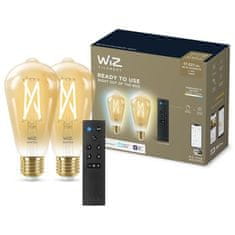 WiZ Štartovacia sada WiZ 2 pripojené Edisonove žiarovky biele E27 variabilné 50W + Nomadic stmievač s diaľkovým ovládaním