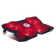 VERVELEY Spirit Of Gamer AirBlade 500 Red PC Cooler, 17, Quad LED ventilátor, Black / Red