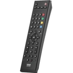 VERVELEY TOTAL CONTROL URC1745, Univerzálny diaľkový ovládač 4 v 1 pre TV, DVD a Blu-Ray prehrávač, satelit, káblovku, Freeview, videorekordér, čierny