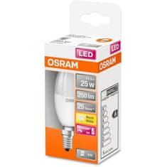 Osram Žiarovka OSRAM STAR LED + RGBW plamienok, ekvivalent 4,5 W 25 E14, teplá biela