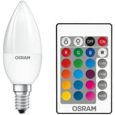 Osram Žiarovka OSRAM STAR LED + RGBW plamienok, ekvivalent 4,5 W 25 E14, teplá biela