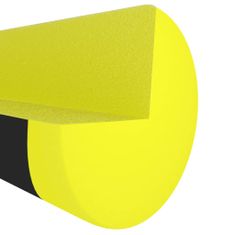 Vidaxl Chránič hrán žlto-čierny 4x4x104 cm PU